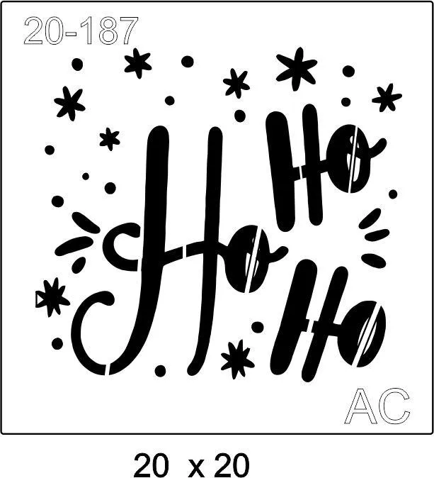 Stencil Natal / ho ho ho 20-187