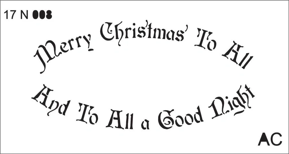 Stencil Natal Merry Christmas 17n008