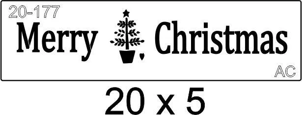 Stencil Natal Merry Chritmas 20-177
