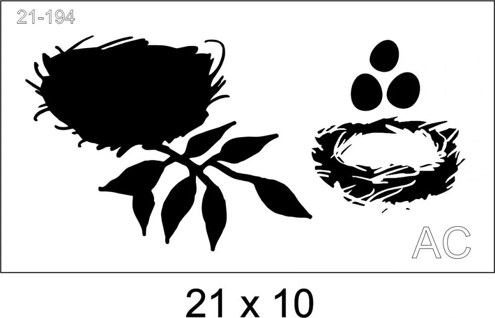 Stencil Ninho de passarinho    21-194