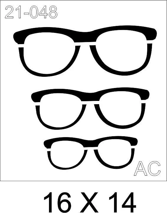 Stencil  oculos  Quadrado 21-048