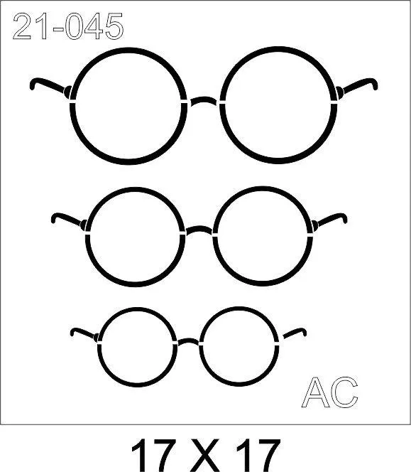 Stencil   oculos redondo 21-045