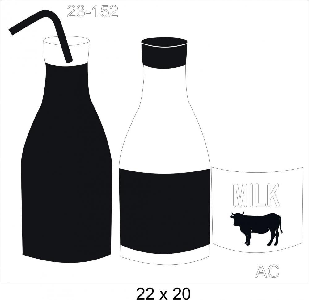 Stencil  Garrafa Milk     23-152