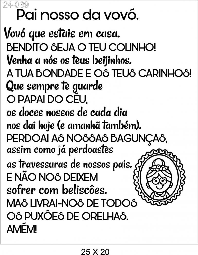 Stencil Oração da Vovó 24-039
