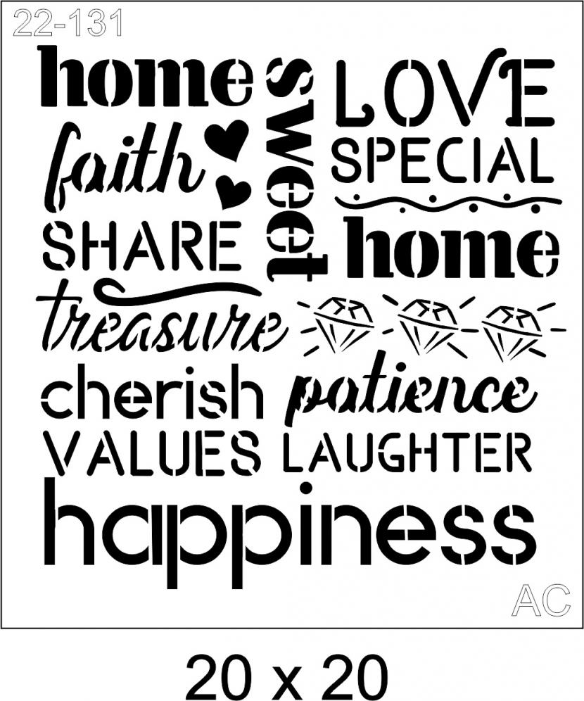 Stencil  HOME/ LOVE... 22-131