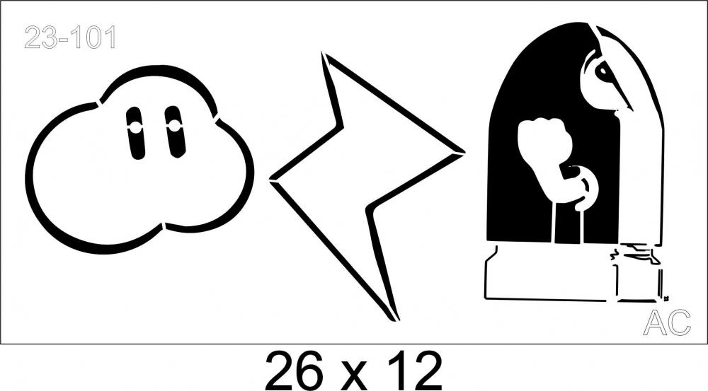 Stencil para pintura  S. MARIO5- Arte em Cortes