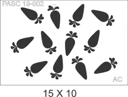 Stencil Páscoa cenouras Cod -19PASC002