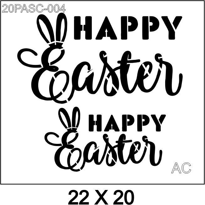 Stencil  Happy Easter 20PASC004