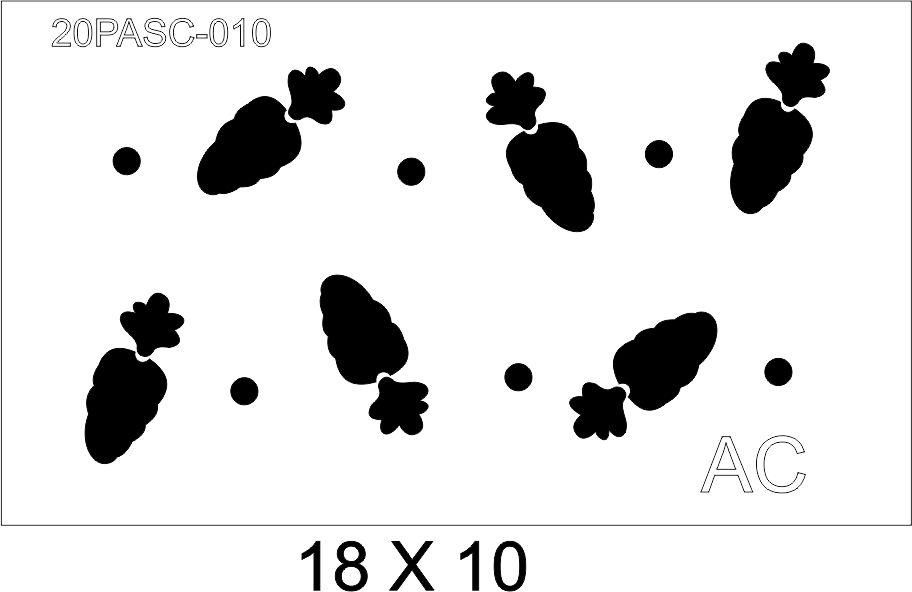 Stencil  Cenourinhas de Páscoa    20PASC010