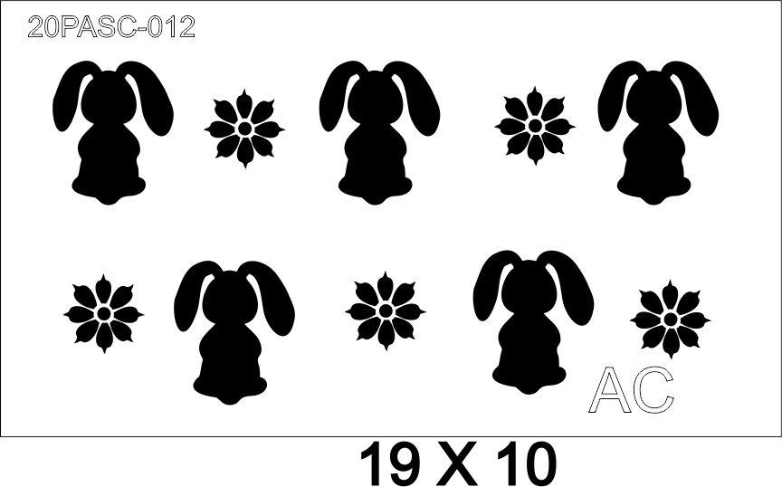 Stencil  Coelhinhos   20PASC012