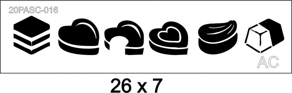Stencil  Bombons de chocolate - Páscoa    20PASC016