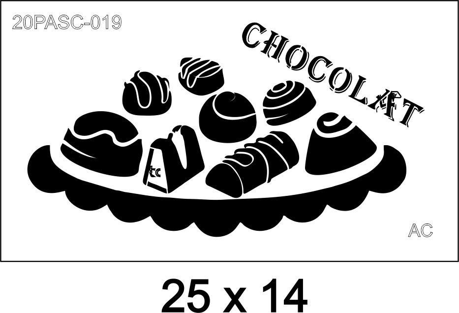 Stencil  Bombons de chocolate    20PASC019
