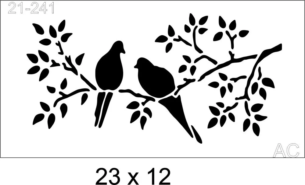 Stencil Pássaros    21-241