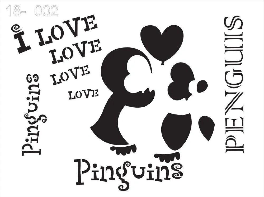 Stencil Pinguim   18-002