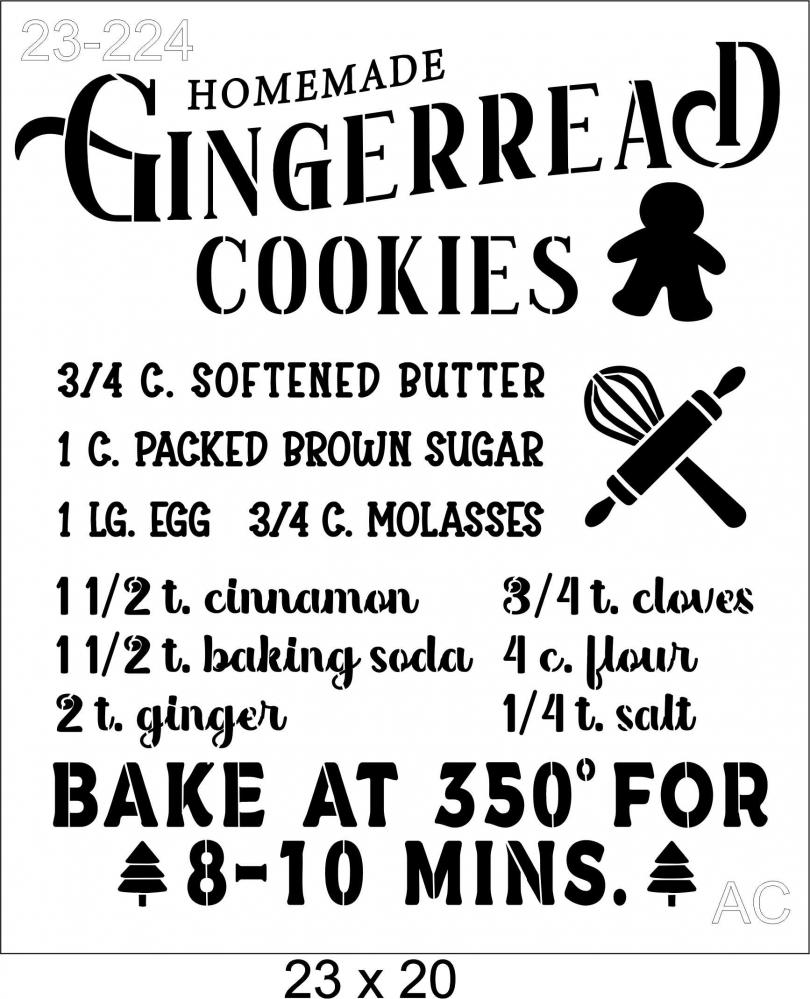 Stencil Receita Cookies 23-224