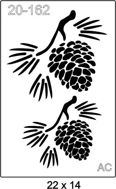 Stencil Pinha de Natal  20-162