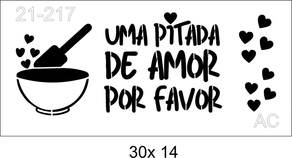 Stencil Pitada de Amor 21-217