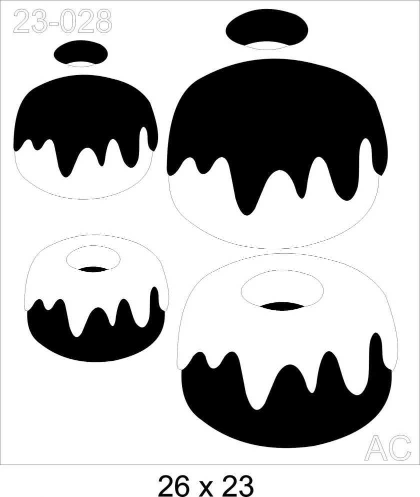 Stencil Pudim/Bolo Ref: 23-028