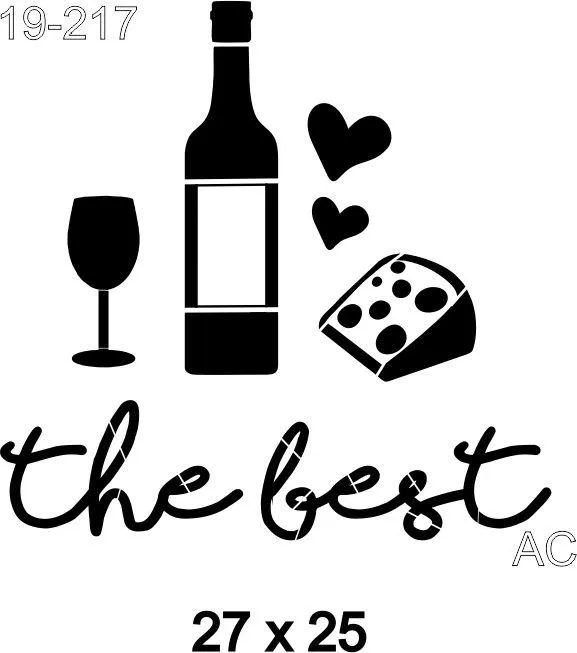 Stencil Queijo e vinho    19-217