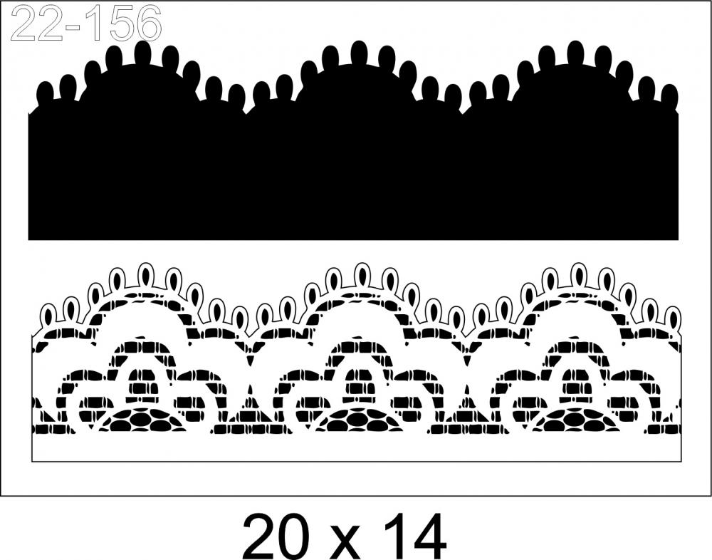Stencil Barrado Rendado  22-156