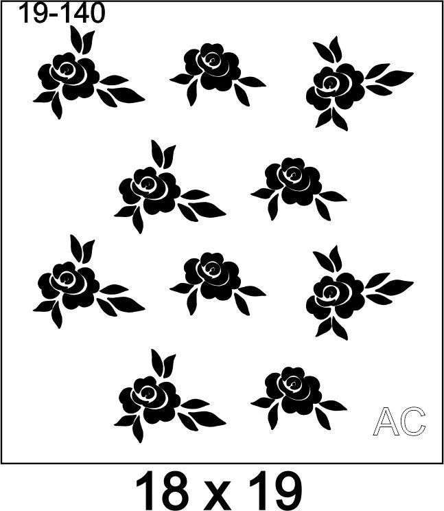Stencil rosinhas 19-140