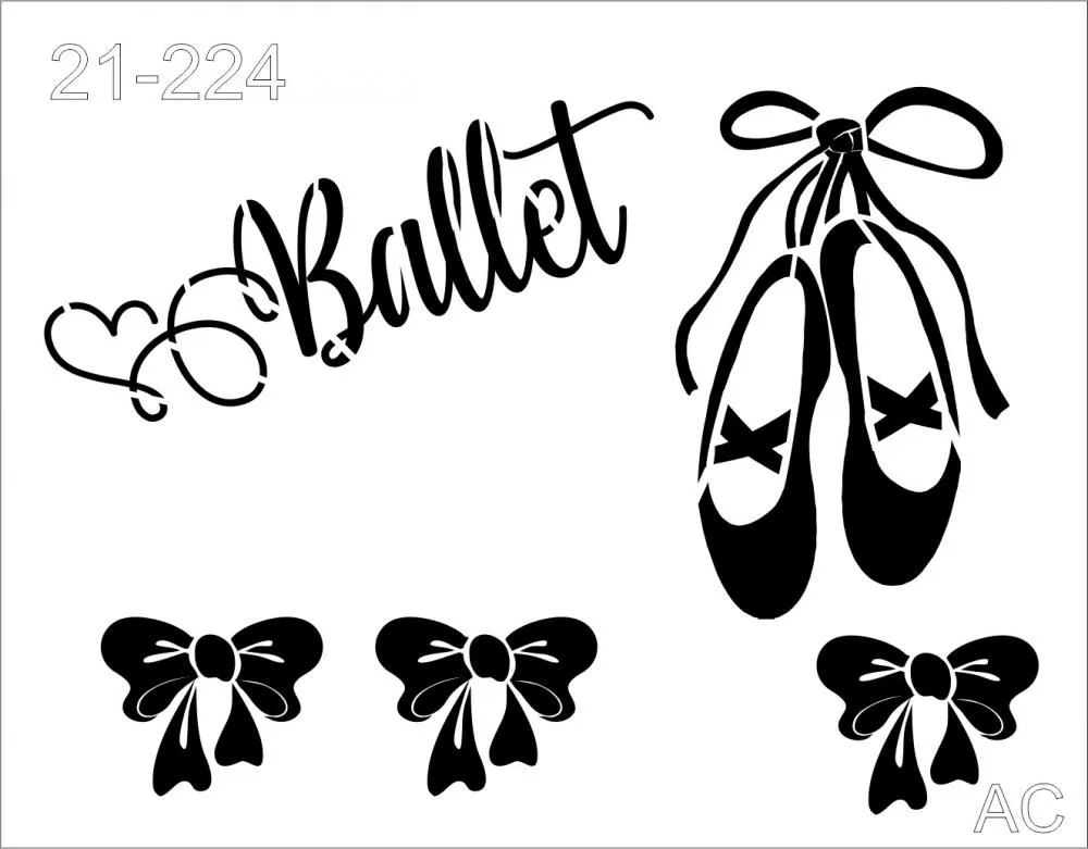 Stencil Sapatilha Ballet 21-224
