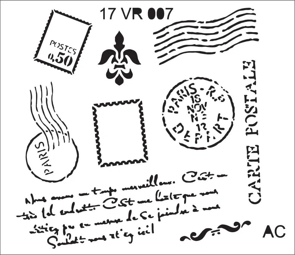 Stencil Selos  17v007
