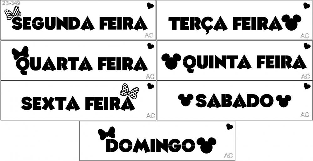 Stencil Semaninha Minie/Mickey  23-349