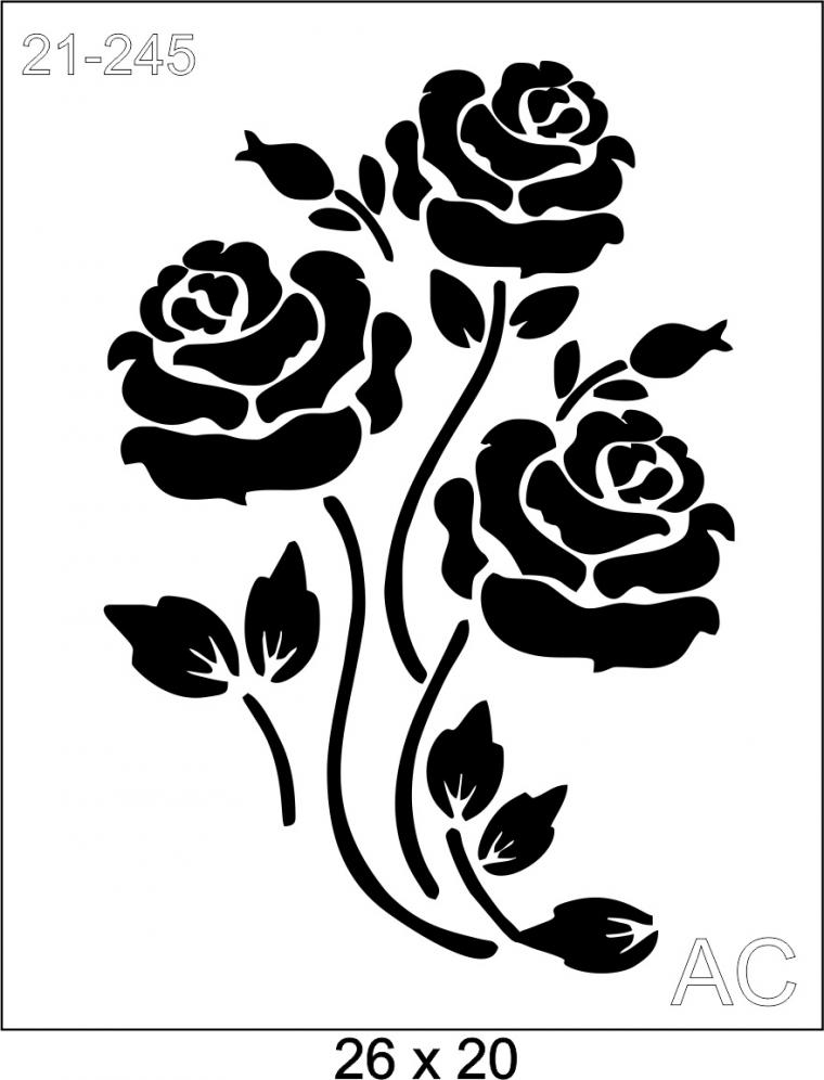 Stencil Rosas  Cod -21-245