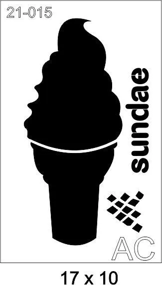 Stencil  Sundae Cod 21-015