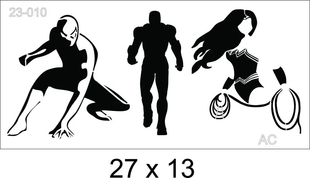 Stencil Super Heróis  Ref: 23-010