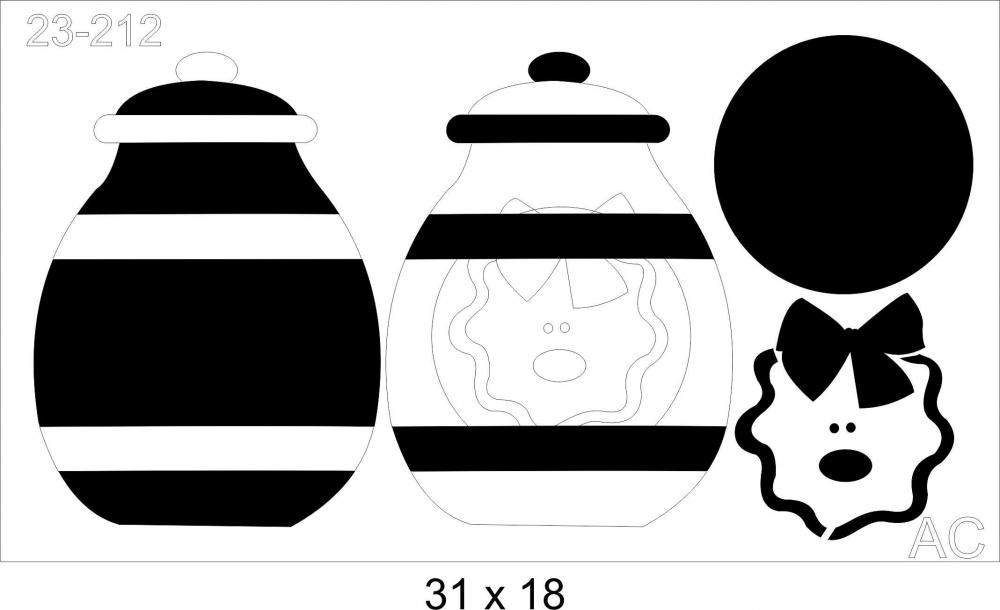 Stencil Pote de Biscoito   23-212