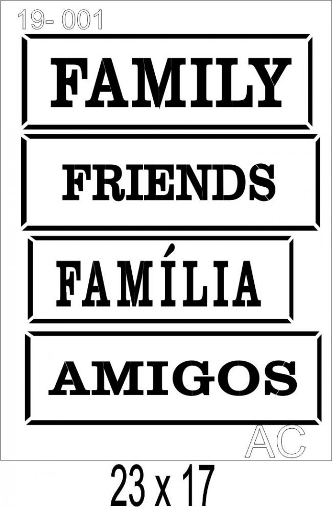 Stencil Texto Family  19-001