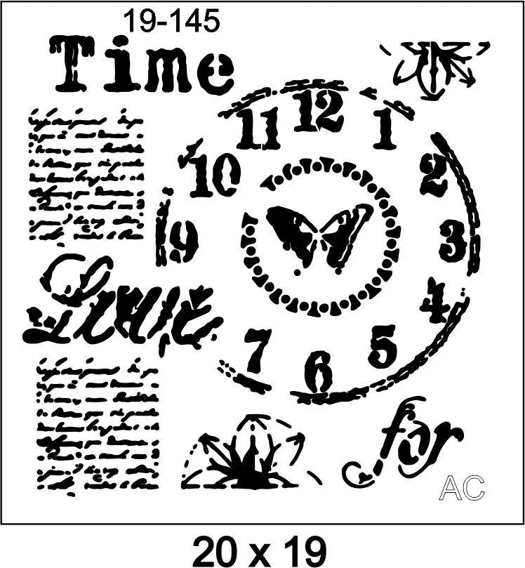 Stencil texto 19tx145