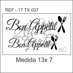 Stencil Texto BON APPETIT Cod -17tx037