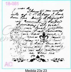 Stencil Texto CALIGRAFIA 18tx081