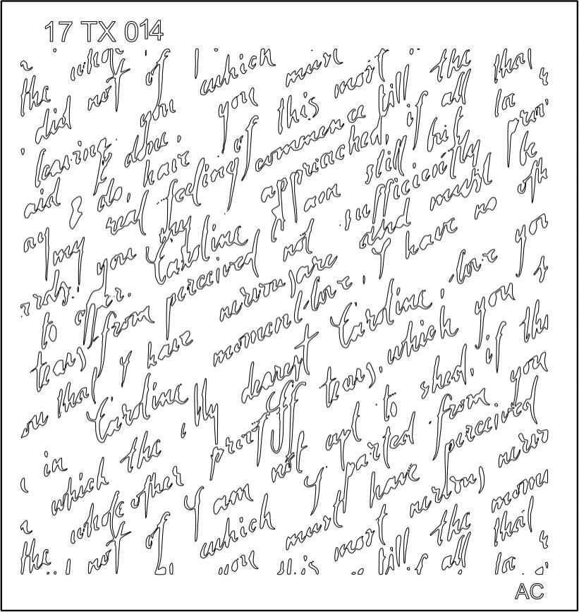 Stencil Texto CALIGRAFIA 17tx014
