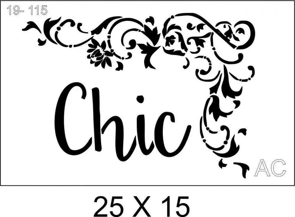 Stencil Texto Chic  19-115