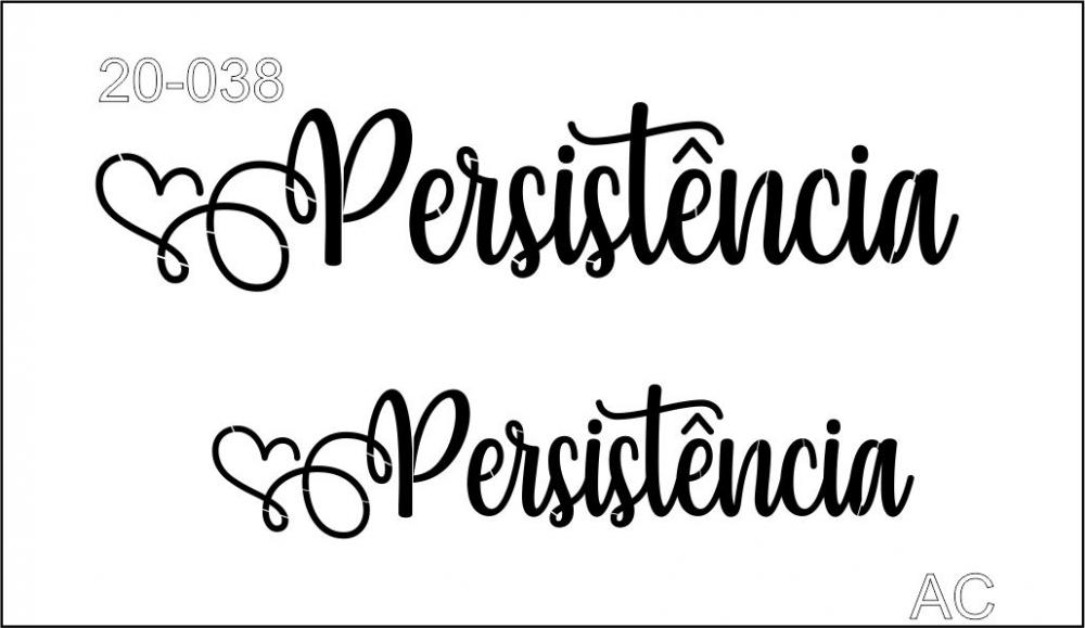Stencil Texto  Persistência   20tx038