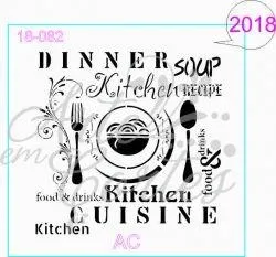Stencil Texto COZINHA  18tx082