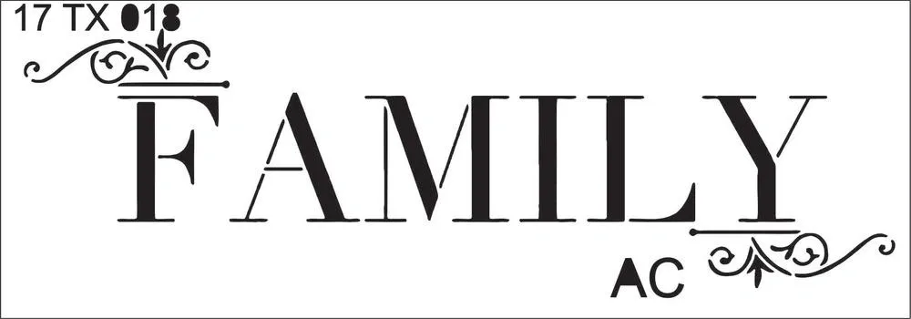 Stencil Texto FAMILIA 17tx018