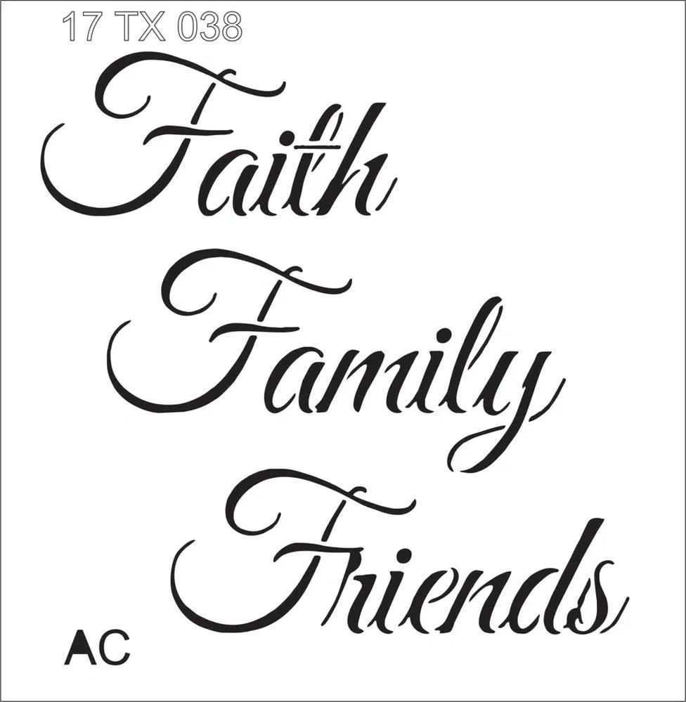 Stencil Texto FAMILY Cod -17tx038