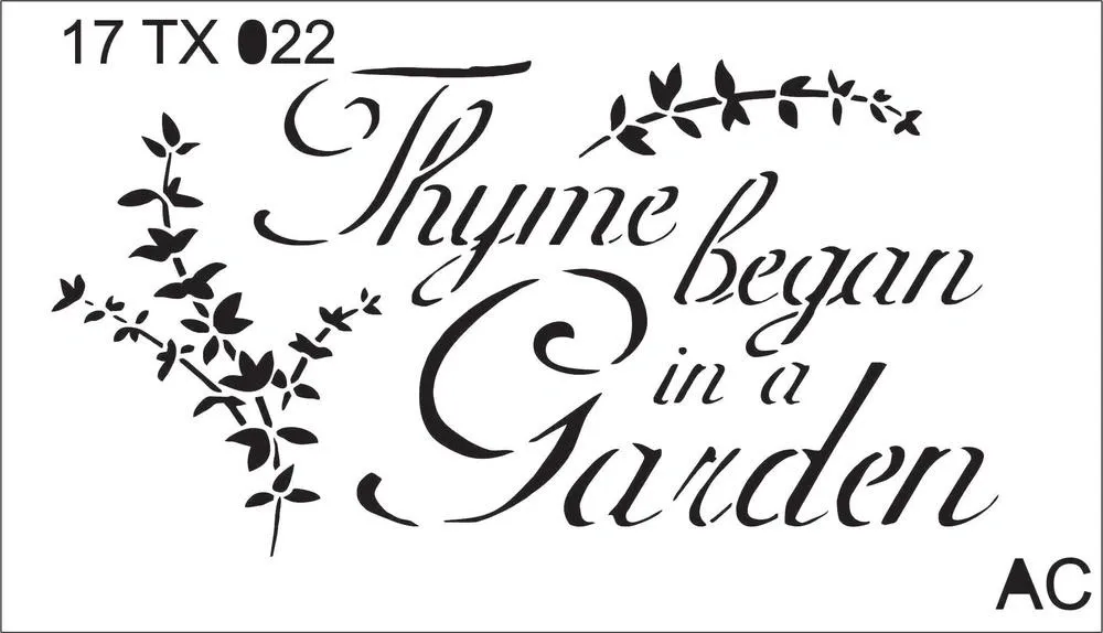 Stencil Texto GARDEN 17tx022