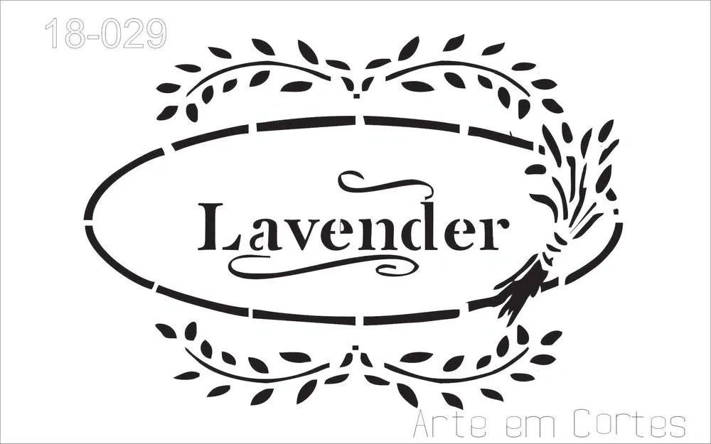 Stencil Texto LAVANDA 18-029