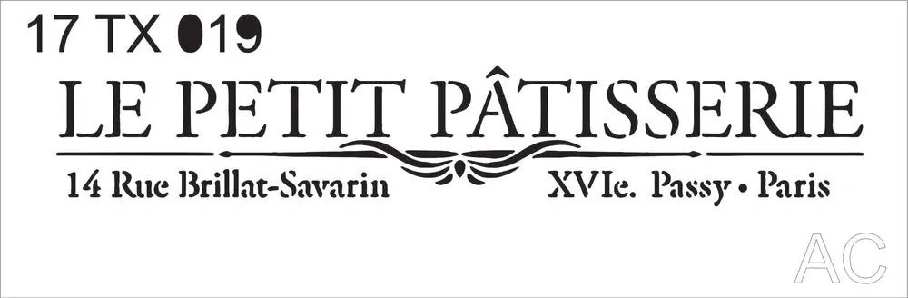 Stencil Texto Patisserie 17tx019