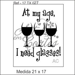 Stencil Texto VINHO  Cod - -17tx027