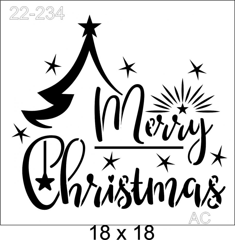 Stencil Merry Christmas 22-234