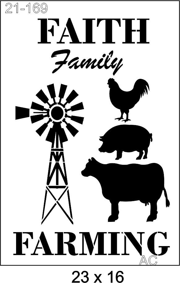 Stencil Faith Family 21-169