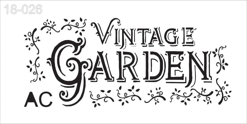 Stencil VINTAGE GARDEN 18-026