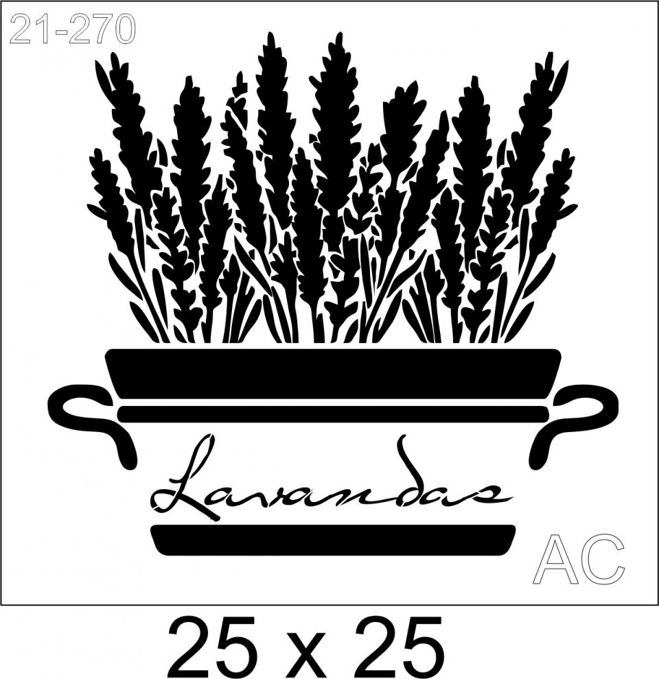 Stencil Lavandas  21-270